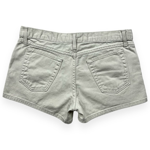 Y2K R4R Cream Denim Mini Shorts - Picture 1 of 7